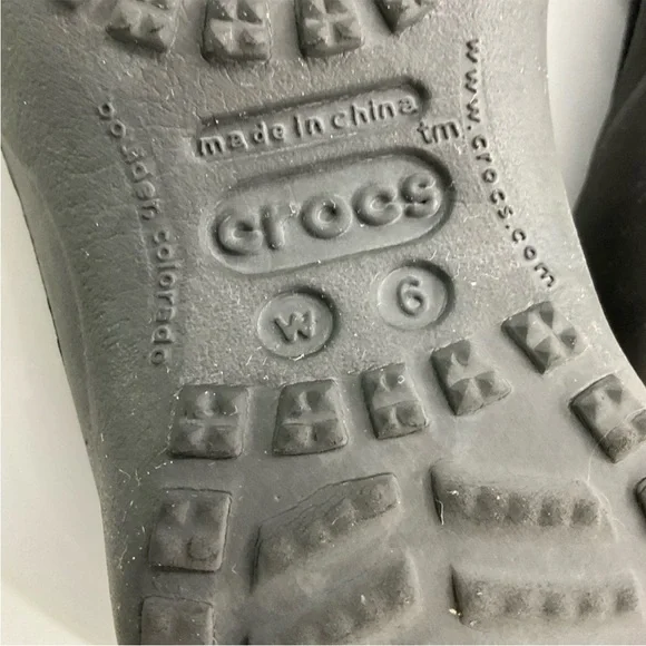 CROCS black Mary Janes ballet flats size 6 - Picture 8 of 8